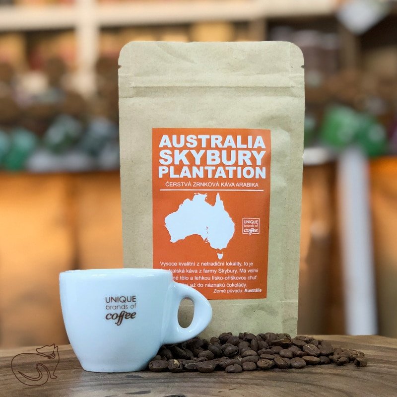 Australia Skybury Plantation - čerstvě pražená káva, min. 50g