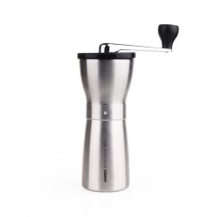 Hario - Mini Mill Slim PRO stříbrný, ruční mlýnek na kávu