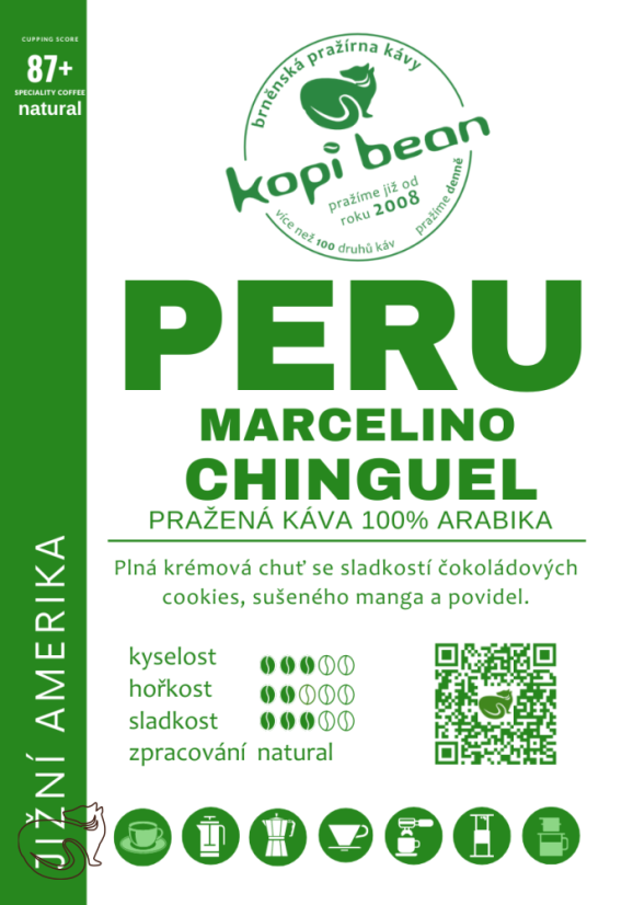 Peru La Lucuma Marcelino Chinguel - čerstvě pražená káva, min. 50 g