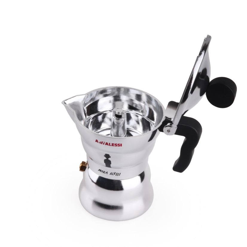 Moka pot Moka Alessi, кавоварка на 1-6 чашок - Кількість чашок: 1 (50 ml)