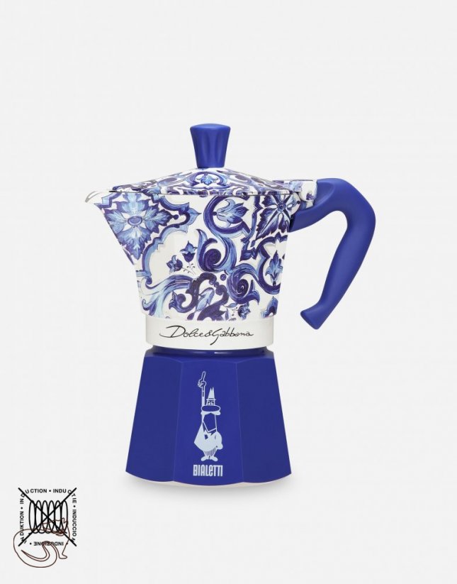 Bialetti - Moka Express Dolce & Gabbana,Blue, 6 cups