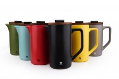 kawio -  ceramic french press with wooden lid, 600 ml