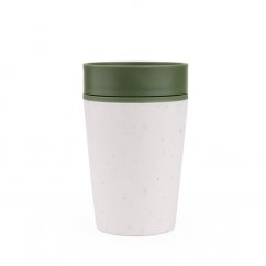 rCUP Cream and Green kelímek na kávu recyklovaný vodotěsný 227 ml