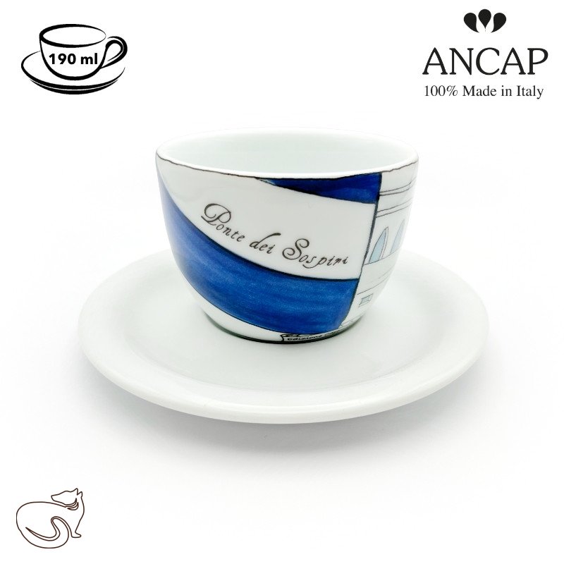 dAncap - šálek s podšálkem cappuccino Venezia, Ponte dei Sospiri, 190 ml