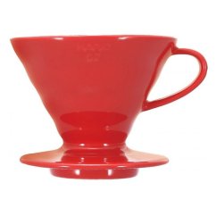 Hario dripper V60-02 ceramic, red