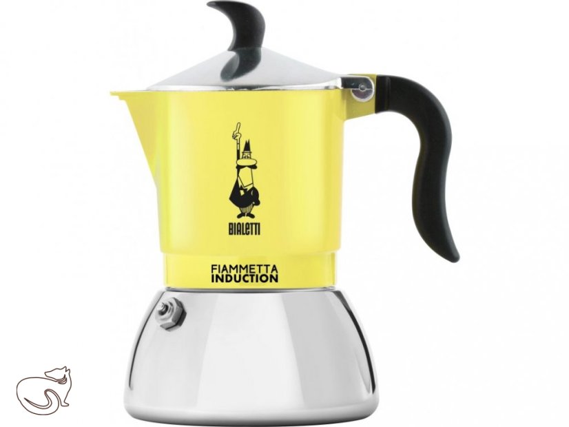 Moka konvička Bialetti Fiammetta Indukce Primavera na 4 šálky, žlutá