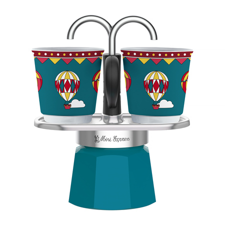 Bialetti - MINI EXPRESS + 2 šálky, Winter Wonderland, kávovar, moka konvička, objem 2 šálky Bialetti - MINI EXPRESS + 2 šálky, Winter Wonderland, kávovar, moka konvička, objem 2 šálky
