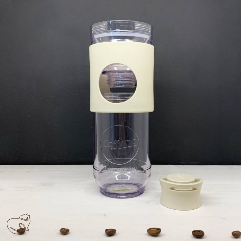 Cafflano Go-Brew - Cestovní kávovar na filtrovanou kávu, bílý