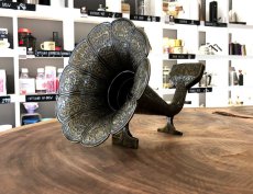 Zesilovač na mobil Gramofon – Starožitná zlatá