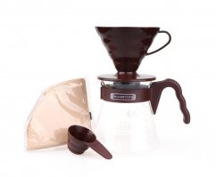 Набір крапельниць для кави Hario V60-02 коричневий комплект