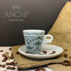 dAncap - šálek s podšálkem espresso Profumi, ornament, 70 ml