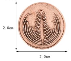 Připínáček na oblečení - Rozetka bronz