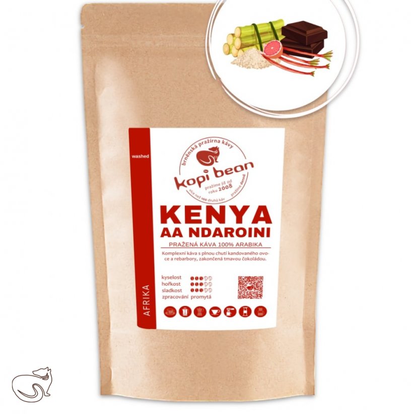 Kenya AA Ndaroini  – čerstvě pražená káva Arabika, min. 50 g