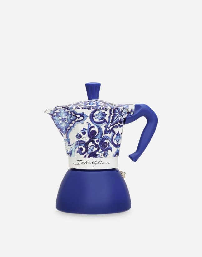 Bialetti - Moka Express Dolce & Gabbana Індукційнa, Синя, 6 чашок