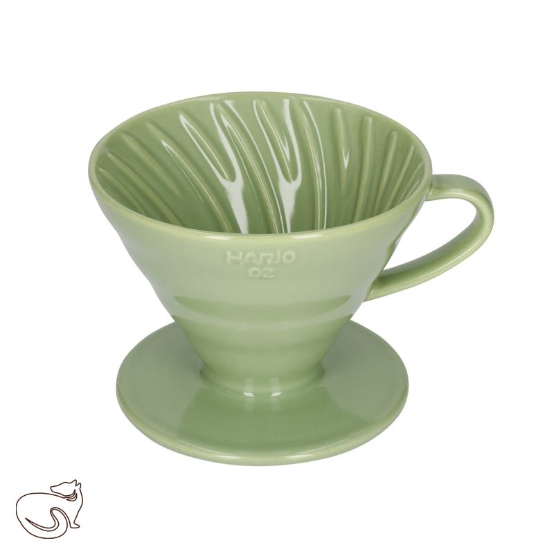 Hario - V60-02 DRIP, světle zelený keramický kávovar