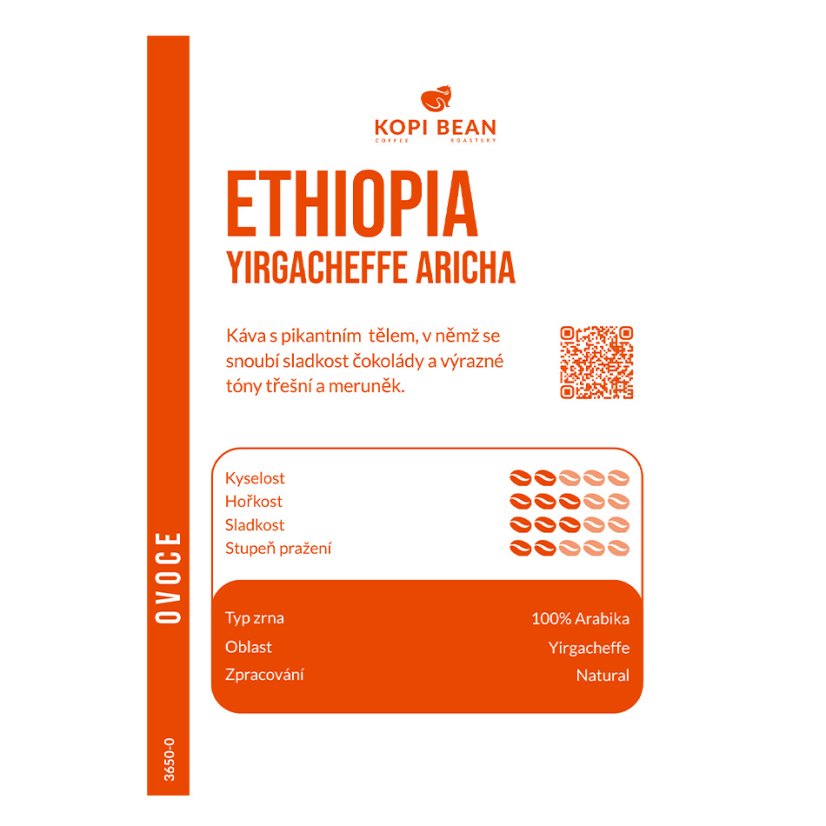 Ethiopia Yirgacheffe Aricha, Natural