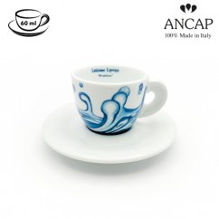 dAncap - šálek s podšálkem na espresso, Preziosa, kapky vody, 60 ml