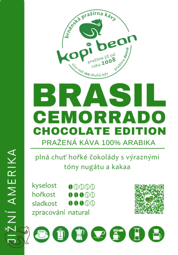 Brasil Cemorrado Chocolate Edition - čerstvě pražená káva, min. 50 g