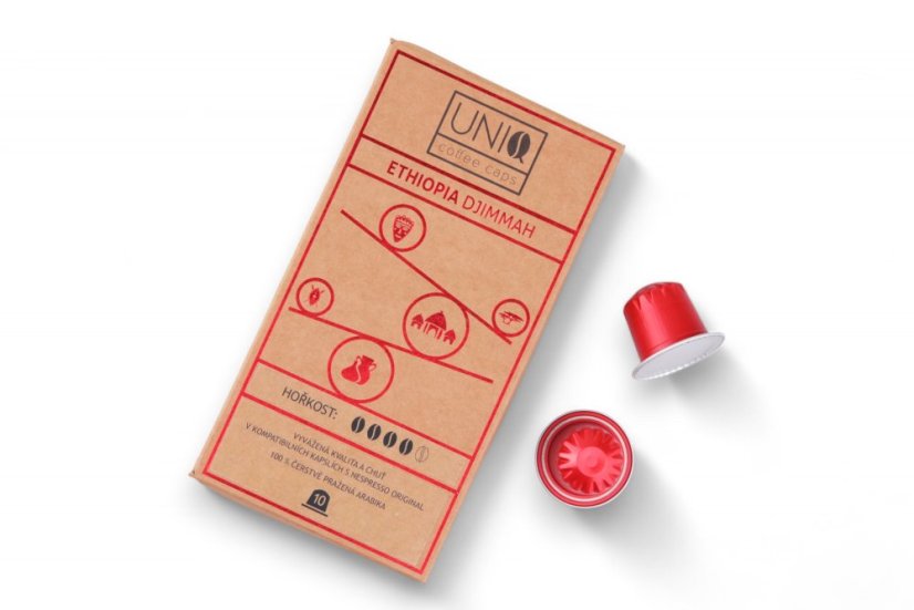Kávové kapsle UNIQCAPS pro Nespresso® – Ethiopia Djimmah, 10 ks
