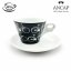 dAncap - чашка з блюдцем cappuccino Italia in Bici, чорний, 180 мл