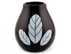Kalabasa | black with motive leafs, 350 ml