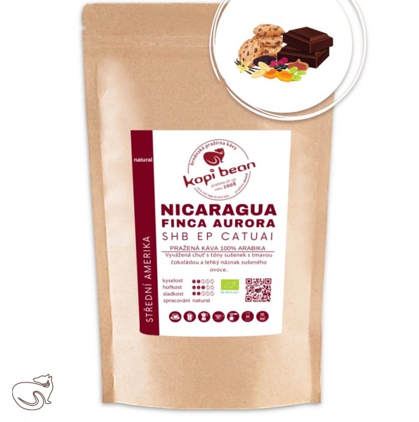 Nicaragua SHB EP Finca Aurora BIO – čerstvě  pražená káva Arabika, min. 50g