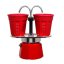 Bialetti - Mini Express červený set , moka konvice + 2 šálky