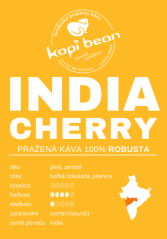 India Cherry Robusta - čerstvě pražená káva, min. 50g