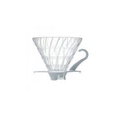 Hario  dripper V60-02 skleněný, bílý